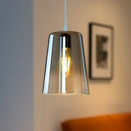 Offerta Limitata Lampada a sospensione per comodino camera da letto vetro cromato