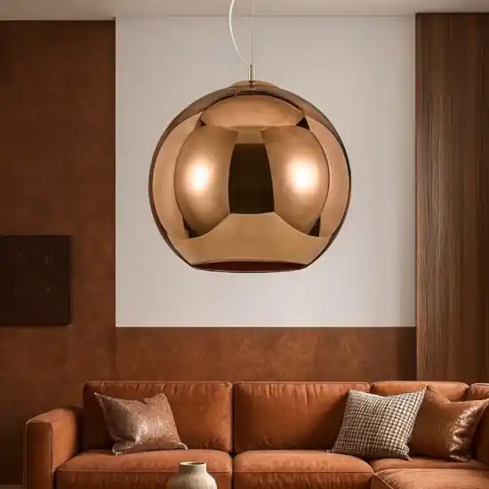 Ultima Occasione Nemo sp1 d40 ideal lux lampadario boccia di vetro rame specchiato