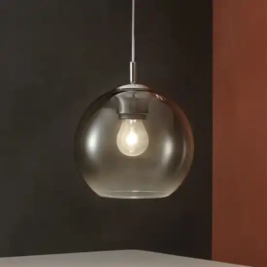 Nemo sp1 d20 lampada a sospensione per isola cucina sfera vetro cromo sfumato ideal lux Occasione