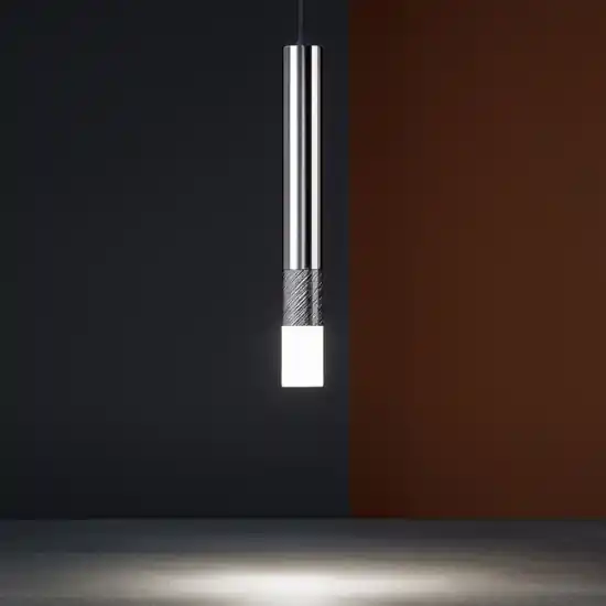 Pagamento Sicuro Lampada a sospensione cromata h25 cm led 2w 3000k linea light puccini ca107dchwdi