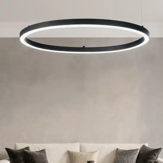 Lampadario particolare ideal lux oracle slim nero sp d090 round led 51w 3000k Must-Have