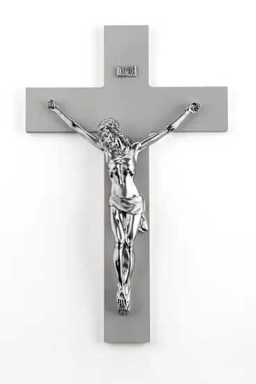 Crocifisso da parete 25x16 antracite argento Prezzo Scontato