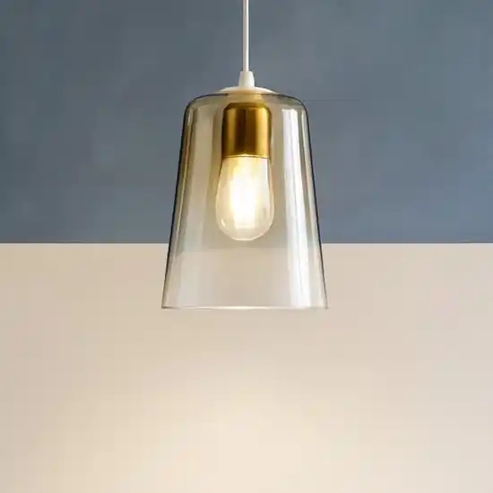 Occasione Imperdibile Lampada a sospensione moderna vetro ambrato