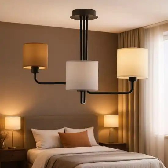 Lampadario camera moderna marrone grigio beige Occasione