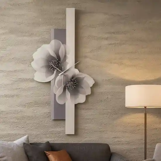 Orologio da parete verticale fiori grigio bongelli preziosi Offerta Limitata