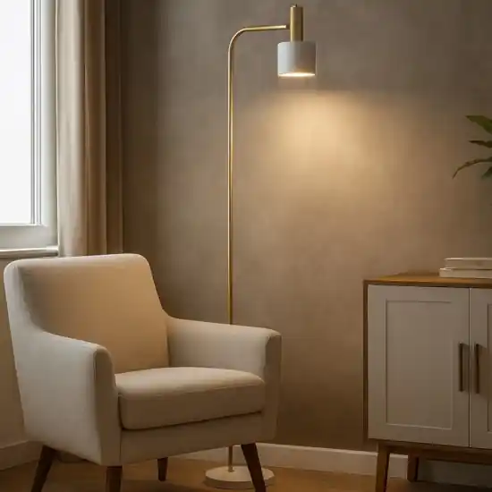 Prezzo Scontato Piantana da lettura bianco oro stile contemporaneo