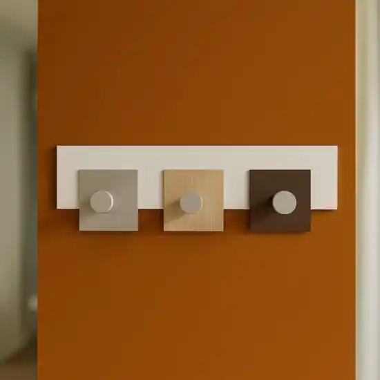 Promo Stagionale Stripes appendi panni 3 ganci da muro rovere decappato