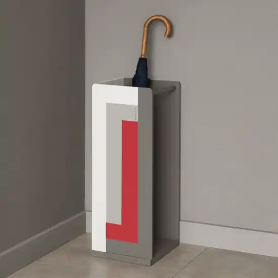 Pagamento Sicuro Stripes portaombrelli moderno rosso rubino grigio