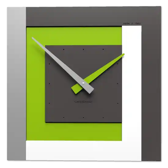Clock40 stripes orologio a parete moderno verde mela bianco grigio Più Venduto
