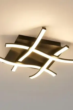 A Buon Prezzo Plafoniera led 34w 2800k marrone ossido design particolare