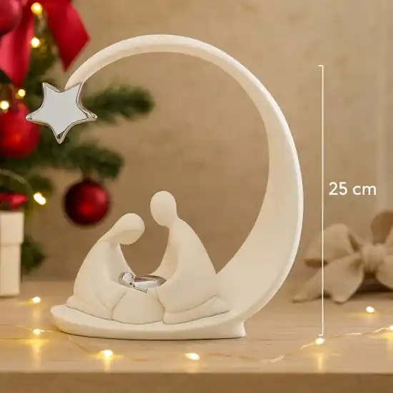 Professionale Bongelli preziosi presepe h25 bianco di natale moderno