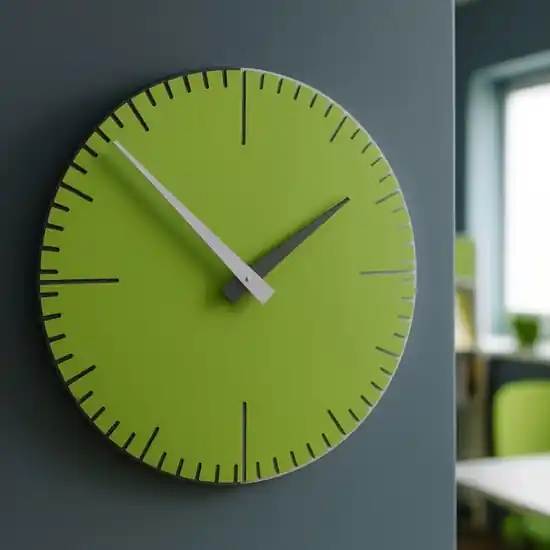 Solo Oggi Orologio da muro moderno verde mela grigio e bianco in legno
