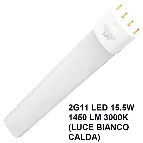 Promo Stagionale Lampada led 2g11 15,5w 1450 lumen 3000k luce bianco calda