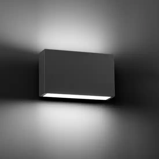 Applique da esterno rettangolare ip44 led 6w 3000k grigio scuro Prezzo Basso