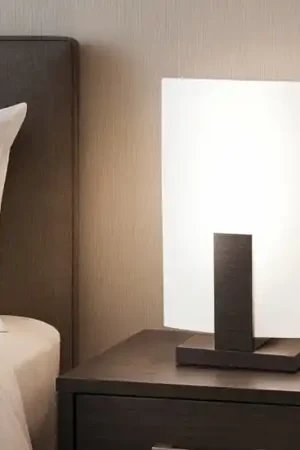 Abat jour da comodino per camera da letto moderna legno wenge Quantità Limitata