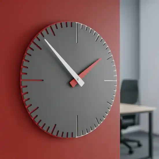 Orologio da parete moderno rosso fuoco grigio bianco in legno Prezzo Di Fabbrica