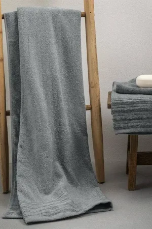 Popolare LUXURY COLLECTION DI MAESTRO Asciugamano Telo Doccia in Spugna 90x140 Tinta Unita Grigio