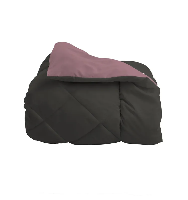 Soddisfatti O Rimborsati Trapunta Singola 170x250 cm Bicolore Fuoco Dark Grey/Burgundy