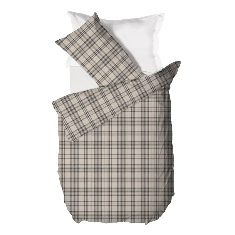 Esclusivo Parure Copripiumino Singolo in Cotone con Stampa - Fantasia Himalayan Home Kody Grey