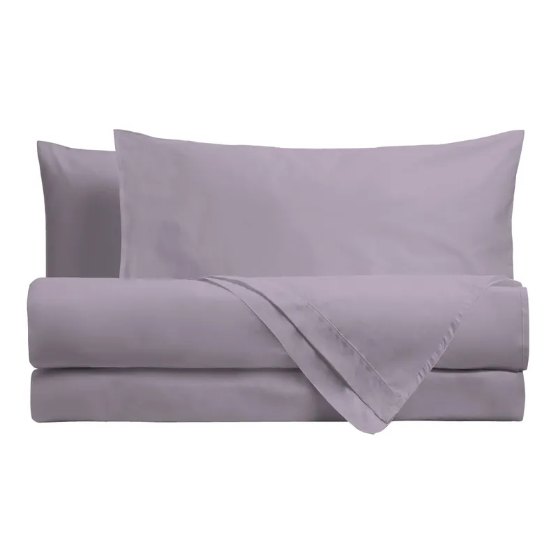 Happidea Completo Letto Singolo in Cotone Tinta Unita Glicine Vendita Finale