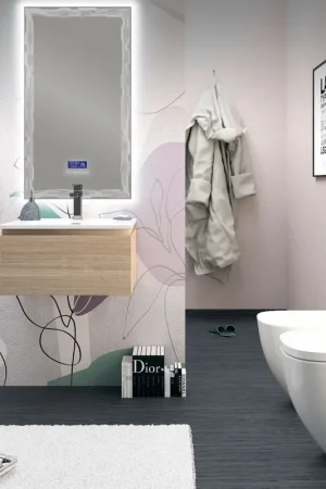 Spedito Oggi Mobile bagno sospeso Giava rovere segato 60 cm