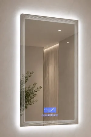 Promo Stagionale Specchio led con radio e display multifunzione cm 50x90