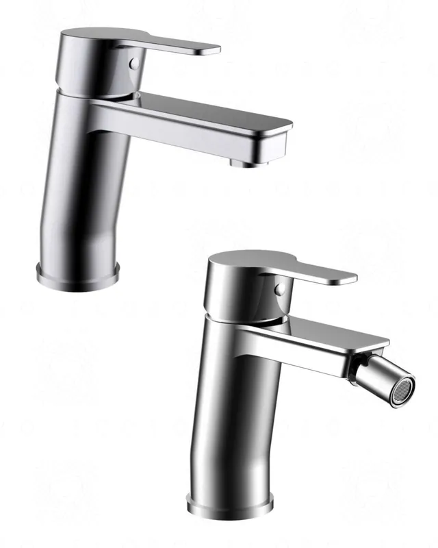 Soddisfatti O Rimborsati Coppia rubinetti lavabo-bidet Fedra per piletta click clack