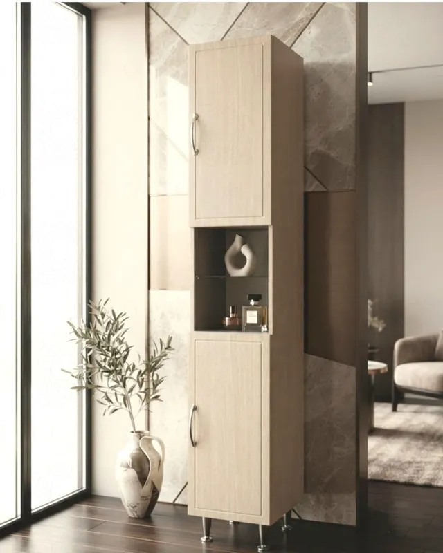 Colonna bagno con piedini cm 35x190 wenge chiaro – Melanie Soddisfatti O Rimborsati
