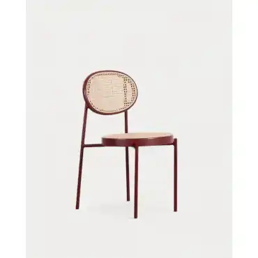Soddisfatti O Rimborsati Set di 4 sedie da pranzo in rattan naturale e metallo Vili