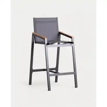 Promozione Esclusiva Set di 2 sgabelli bar da esterno 75 cm in alluminio Korce