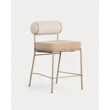 Set di 4 sgabelli bar 65 cm in tessuto e metallo Elin Soft Nuova Collezione