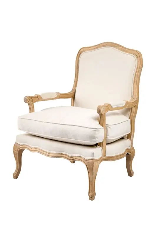 Le Brun Poltrona stile Francese in Rovere patinato - Avena Must-Have