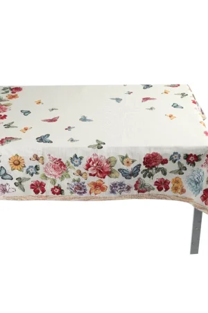Copritavolo Rettangolare Emily Home Fiori di Campo in Gobelin 12 Posti 140x260 cm A Buon Prezzo