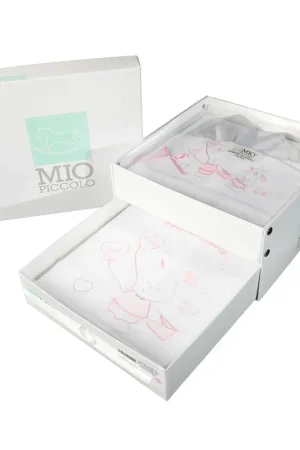 Set Lenzuola per Culla Lettino con Copertina Cotone Piquet Mio Piccolo Mum & Dad Rosa Offerta Lampo