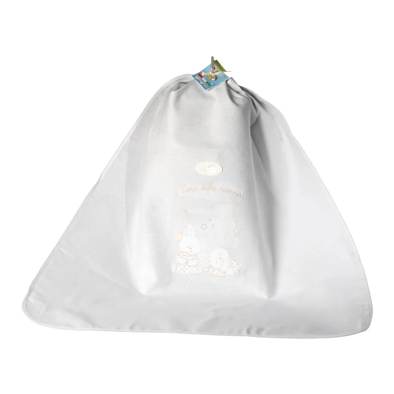 Popolare Copertina Culla Carrozzina Puro Cotone Piquet Mio Piccolo Happy Bear 75x95 cm Tortora